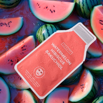 Stimmungsbild Gesichtsmaske WATERMELON, HIBISCUS, BAKUCHIOL