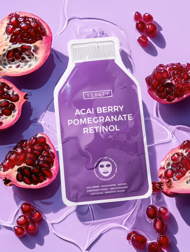 Mood image for ACAI BERRY, POMEGRANATE, RETINOL facial sheet mask