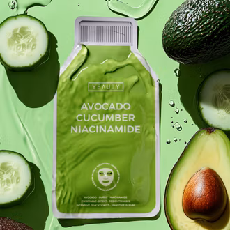Stimmungsbild Produkt Tuchmaske AVOCADO, CUCUMBER, NIACINAMIDE