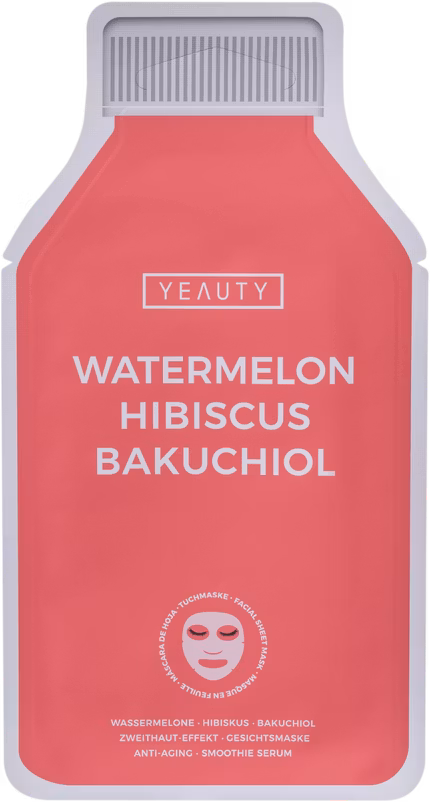 Vorderseite Produkt Gesichtsmaske WATERMELON, HIBISCUS, BAKUCHIOL