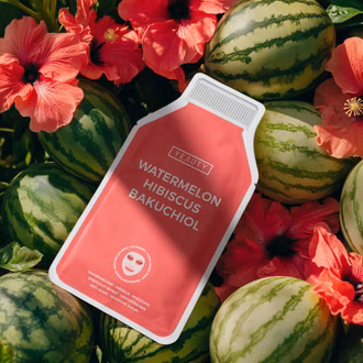 Stimmungsbild Gesichtsmaske WATERMELON, HIBISCUS, BAKUCHIOL