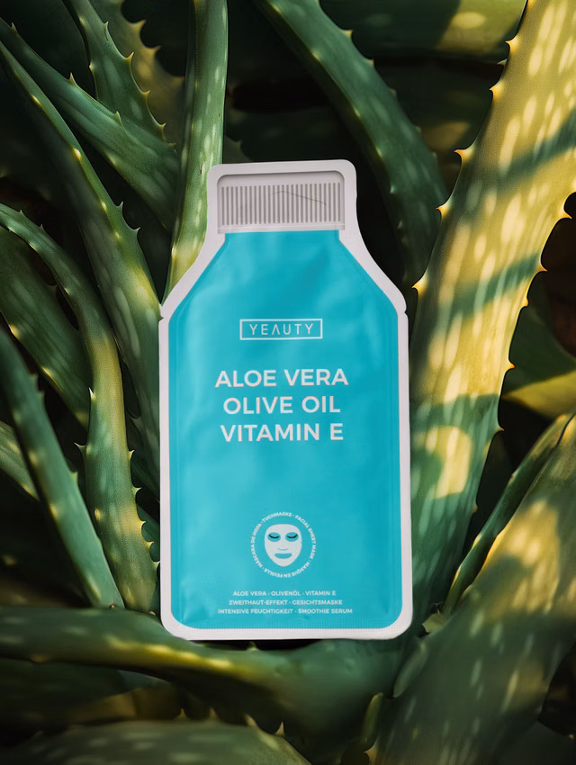 Stimmungsbild Produkt Tuchmaske Aloe Vera, Olive Oil, Vitamin E